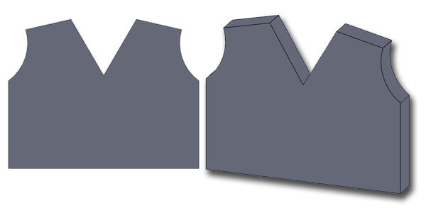 یقۀ V شکل(هفت)