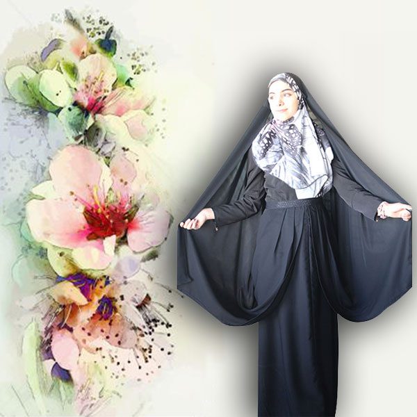 چادر قجری حریر الاسود حجاب حدیث
